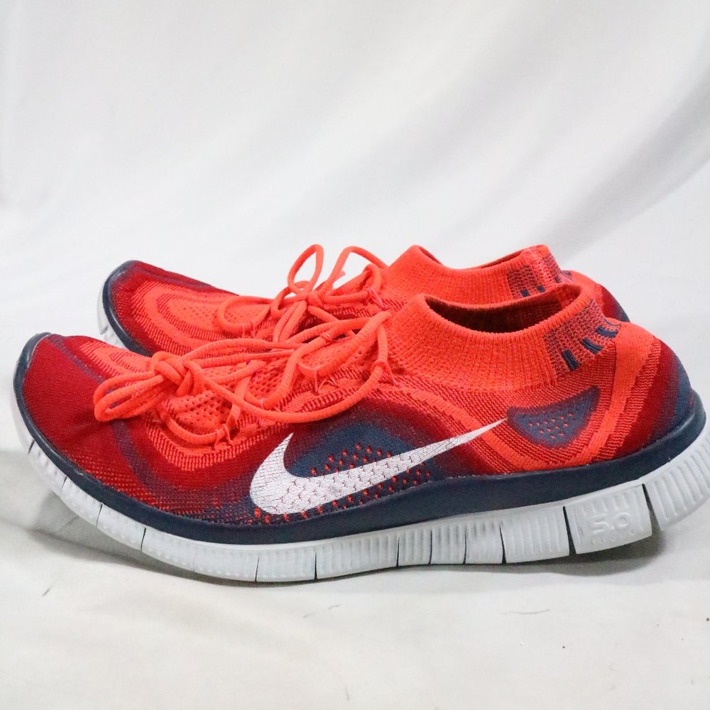 NIKE FREE FLYKNIT+ 'BRIGHT CRIMSON' Running Shoes NEW Sz 12 Men - Picture 8 of 11
